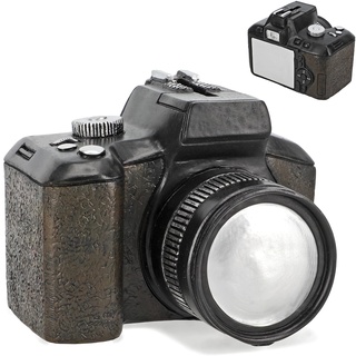 XL Spardose - Kamera/Fotoapparat/Spiegelreflexkamera - SCHWARZ - mit Schlüssel & Schloß - stabile Sparbüchse aus Porzellan/Keramik - Sparschwein LUS..