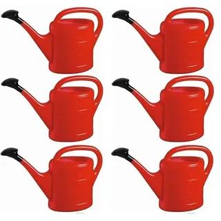 6X Gießkanne 5L ROT + 1x KÜHLSCHRANKMAGNET! Gießkannen Kunststoff für groß & klein, Garten & Zimmerpflanzen Gieskanne Gieskannen Giesskanne 5 Liter Watering Can Kinder Zimmergießkanne