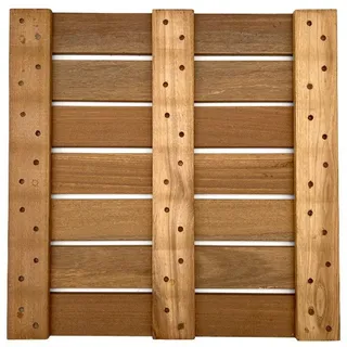 Belladoor Terrassenplatte Terrassenfliese Bangkirai Holzfliese, Holz 50x50, Braun braun