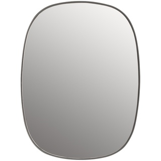 Framed Spiegel, small, grau / glasklar