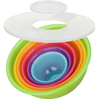 Kigima Schüssel mit Deckel Set 0,5L-6L Bunt – Vielseitiges Schüsselset aus Plastik BPA-Frei – Perfekt als Salatschüssel, Rührschüssel, oder Teigschüssel – Praktische Schüsseln inkl. Sieb für die Küche