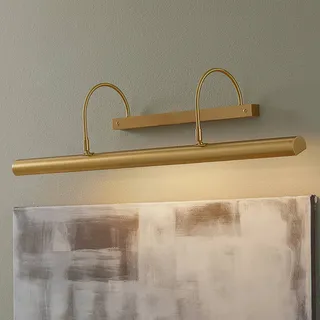 Knapstein Lange Bilderleuchte PICTURE messing matt PICTURE, dimmbar, messing / gold, für Flurbereich, Messing, Design, Wandleuchte, Wandlampe Innen - 80 cm - cm - cm