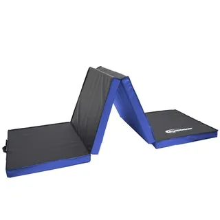 Eyepower Klappbare Gymnastikmatte 180 cm Blau/Schwarz