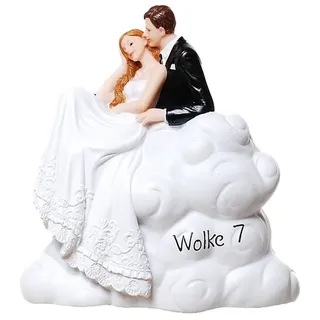Udo Schmidt Bremen...das Original Spardose BRAUTPAAR AUF WOLKE 7, das perfekte (Geld)Geschenk zur Hochzeit weiß