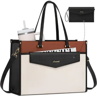 LOVEVOOK Laptoptasche Damen 15,6 Zoll, Arbeitstasche Handtasche Groß