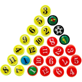 BizoeRade 27 Stück Mini Magnet mit Tasche | Kleiner runder Magnet Perfekt für Fußball Taktikboards, Büro, Whiteboards, Kühlschränke, Karten & Magnettafeln