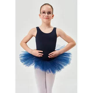 tanzmuster Tüllrock Ballett Tuturock Pia Tutu Ballettrock aus Tüll mit Bund aus Baumwolle blau 164/170