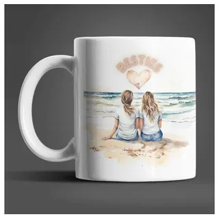 WS-Trend Tasse Beste Freundinnen Kaffeetasse Teetasse Geschenkidee, Keramik, 330 ml bunt