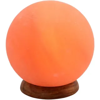 Wagner Life Design Salzkristall-Tischlampe Planet, Leuchtmittel wechselbar, Warmweiß, Handgefertigt aus Salzkristall - jeder Stein ein Unikat, ca.1,9 kg orange