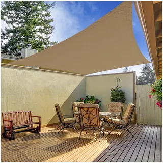 casa pura Atmungsaktives Sonnensegel rechteckig 300 x 500 cm Sand
