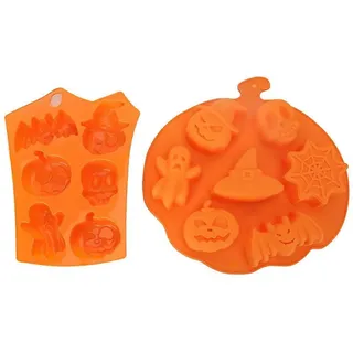 Halloween Silikon-backformen Zum Selbermachen: Muffinformen Mit Kürbis-, Totenkopf- Und Geistermotiven