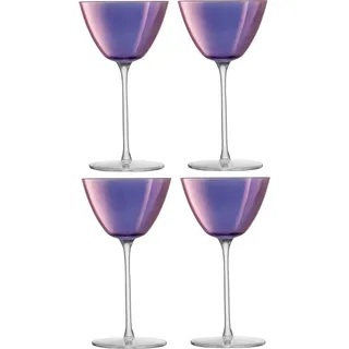 LSA 4er Set Aurora Martini Glas 195ml - polar-violet, Weingläser, Violett