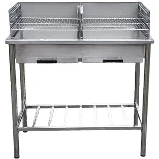 Jürgen Westerholt Grilltisch aus Edelstahl silber