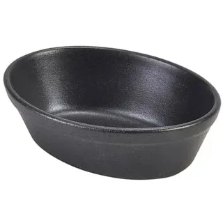Ovale Kuchenform Forge Steingut Gusseisen-Optik – 16 cm (6 Stk.)"
