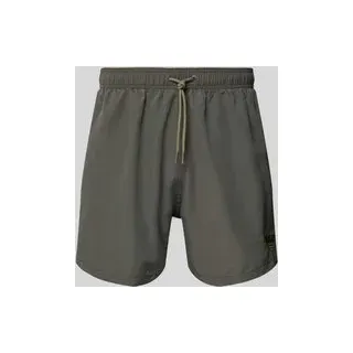 Badehose mit elastischem Bund, Dunkelgrau, S