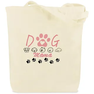 Geschenke für Hundebesitzer,Hundemama Geschenk für Hundebesitzer Frau Hundeliebhaber,Geburtstagsgeschenk Frauen Weihnachten,Geschenke Mama Oma Schwester Tante zum Muttertag,Jutebeutel,Stoffbeutel - 40 cm x 38 cm x 10 cm