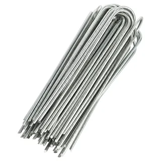 GardenMate 200 Erdanker VERZINKT aus Stahldraht 200mm lang, 25mm breit, Ø 3,8mm, runder Kopf - Für Harte und weiche Böden