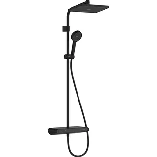 Hansgrohe Activera Q Aufputz-Duschsystem mit Thermostat Schwarz Matt 28649670