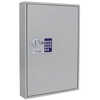 Rottner Tresor ROTTNER S100 EL Schlüsselkasten lichtgrau mit 100 Haken, Elektronikschloss, 38,0 x 8,0 x 55,0 cm, 1 St.