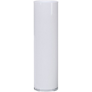 Creativ home Bodenvase Blumenvase aus Glas (1 St), zylindrische Form, Höhe ca. 69 cm weiß