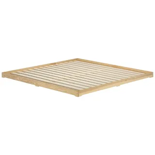 Erst-Holz Extra großes und niedriges Futonbett 200x200 Holzbett Esche lackiert V-60.47E-20 Rollrost inkl.