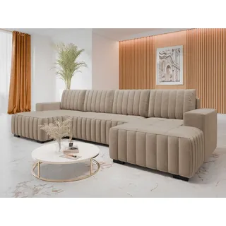 Mirjan24 Wohnlandschaft U 6-Sitzer Braun