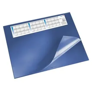 Läufer Schreibunterlage 69206, Synthos VSP, blau, Kunststoff, mit Sichtplatte & Kalender, 53 x 40cm
