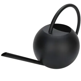 plplaaoo Gieskanne Klein Wohnung Vintage 1L,Gießkanne Zimmerpflanzen, Schwarz Edelstahl Langer Auslauf Kleine Giesskanne für Wohnung Home Büro Sukkulenten Innen und Außenbereich