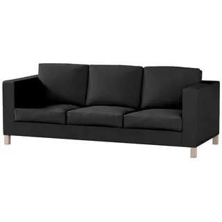 Dekoria Sofahusse Karlanda 3-Sitzer Sofa nicht ausklappbar kurz, Etna schwarz