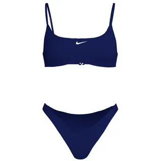 Nike Bustier-Bikini BRALETTE BIKINI SET (Set, 2-St) für Jugendliche, sportlicher Stil, schnell trocknendes Material blau M (140/146)