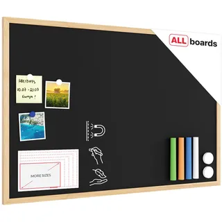 ALLboards Kreidetafel 90 x 60 cm Schwarz
