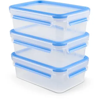 Emsa Frischhaltedose rechteckig blau 19,7 x 13,6 x 20,1 cm 1 l 3-teiliges Set