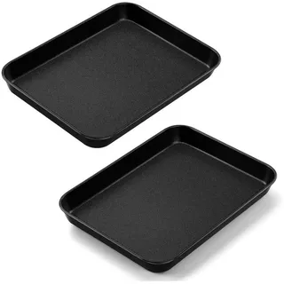 luxuskollektion HaWare Antihaft Backblech 2er Set (2, 23,7x17,7x2,5cm) 23,7x17,7x2,5cm Antihaftbeschichtet – Kohlenstoffstahl