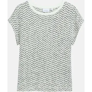 Shirt aus Strukturjersey Weiß 44