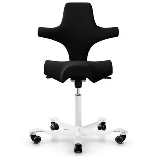 HAG Capisco 8106 Bürostuhl - X-treme Bezug schwarz EXR009 - Gestell silber