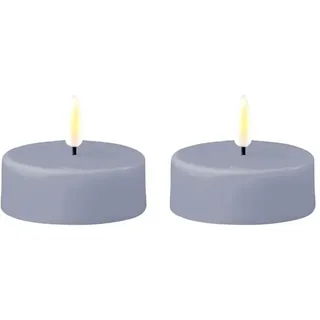 Maxi Teelicht LED dust blue 2 Stück