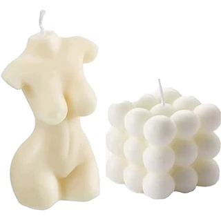 2 Stück Bubble Candle Sojawachs-Duftkerze/handgegossene Duftkerze und weibliche körperförmige Kerze, handgefertigte Kerzendekoration