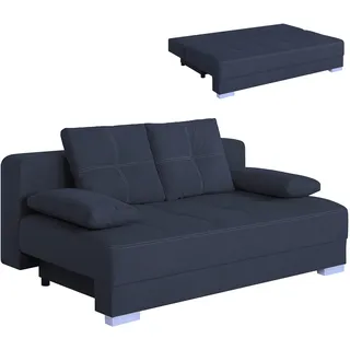 Roller Schlafcouch Stoff 2-Sitzer Blau