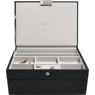 Stackers Schmuckkästchen doppelt Classic, schwarz