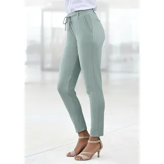 Jogger Pants LASCANA Gr. 40, N-Gr, grün (mint) Damen Hosen Joggpants Track Pants mit elastischem Bund und Gürtelschlaufen, Loungewear