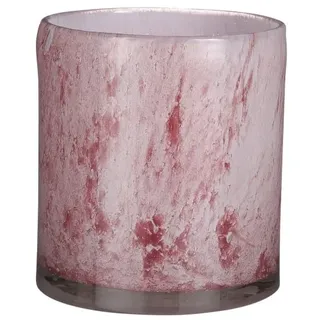 Mica Glas Vase Estelle zylinder hellrosa, 18,5 x 17 cm