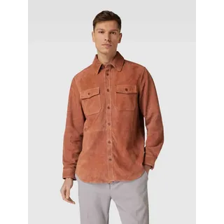 Hemdjacke in Leder-Optik Modell 'Suede', Hellbraun, M