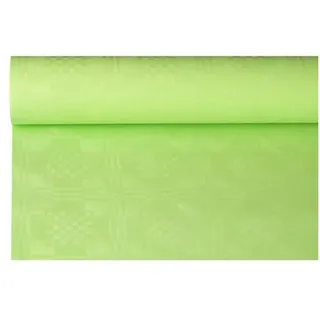 Papstar Tischdecke Papiertischtuch mit Damastprägung 8 m x 1,2 m Limettengrün