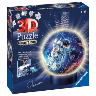 Ravensburger 3D-Puzzle »72 Teile Ravensburger 3D Puzzle Ball Nachtlicht Astronauten im Weltall 11264«, 72 Puzzleteile