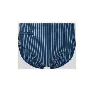 Badehose im Allover-Look mit Reißverschlusstasche, Marine, XL