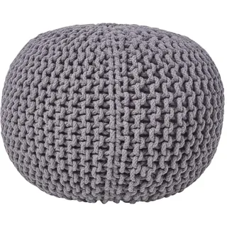 STRICK-POUF grau, 40/40/35 cm