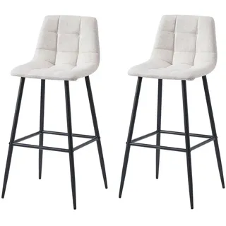 Möbel Kraft Barhocker 2er-Set 46,5 x 102 cm Beige