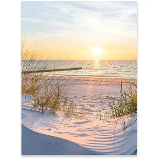 WallArena Poster Strand und Meer Natur 50x70 cm Hochformat - OHNE RAHMEN XXL Wandposter Kunstdruck Fotoposter Wandbild Wandbilder Wand Bild auf Poster Wohnzimmer Schlafzimmer Küche