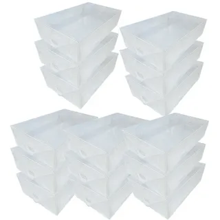 Dynasun Schuhbox Schuhbox PP368TC (15 St), Schuhaufbewahrungsbox Platzsparendes, stapelbares Robust, staubfrei