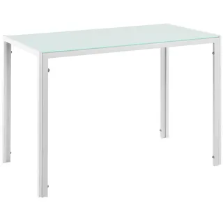 [en.casa] Enschede 105 x 75 x 60 cm Glas weiß